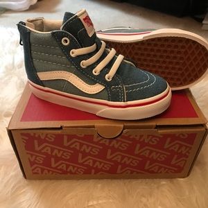 Vans Denim 2-Tone SK8-Hi Zip size 8 toddler